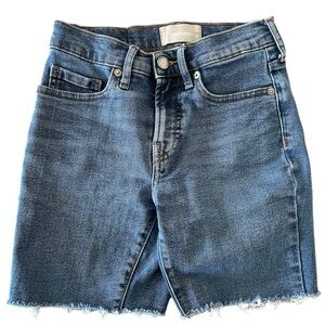 Everlane Blue Jean Shorts with Frayed Hem